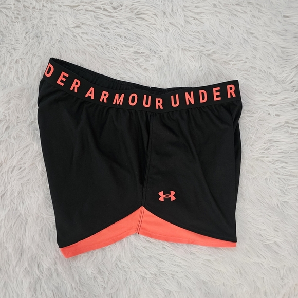 Under Armour Women's Black and Pink Tennis Shorts Large - Picture 3 of 9